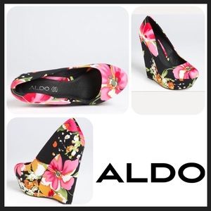 Gorgeous ALDO Floral Wedge